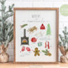 Wall art printable with winter essentials