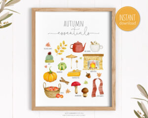 autumn essentials printable decor