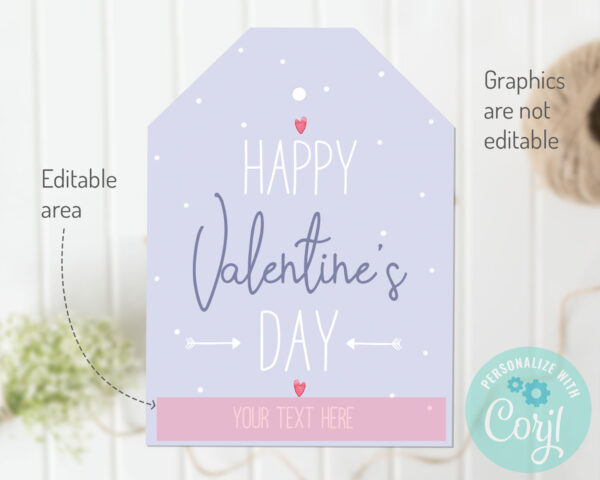 editable valentines day tag