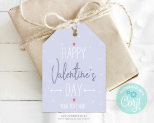 editable valentines day tag with Corjl