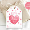 instant download valentines day tag with 2.5x3.5 inches