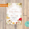baby shower invite mushroom theme