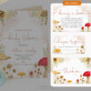 Woodland Baby Shower Invitation Bundle with Forest and Mushrooms Watercolour Illustrations - Image 6
