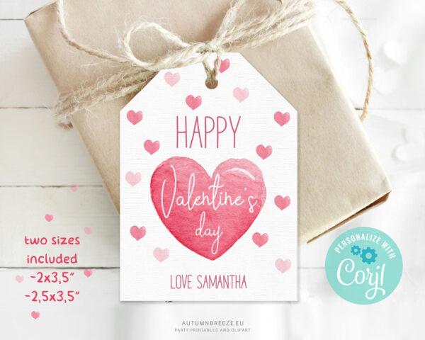editable valentines day tag