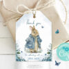 cute bunny printable tag for birthday or baby shower