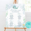 printable seating chart with baby whale