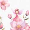 Pink Fairy Garden Clipart – Magical Fairies, Flowers & Mushrooms - Image 4