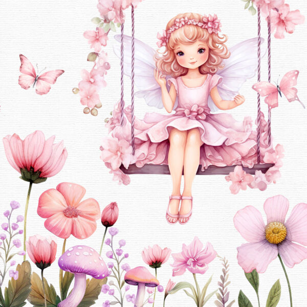clipart set with a fairy garden theme