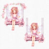 Pink Fairy Garden Clipart, 30 PNG Images - Image 10