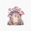 Pink Fairy Garden and dragon Clipart, 30 PNG Images - Image 5