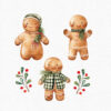 Gingerbread Cookies Clipart – Christmas PNG Set 🍪 - Image 8