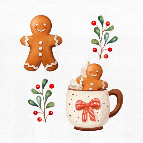 Gingerbread Cookies Christmas Clipart - Image 10