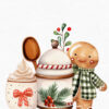 Gingerbread cookies clipart – Christmas PNG set for cards, crafts, and designs
