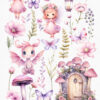 Pink Fairy Garden and dragon Clipart, 30 PNG Images - Image 2