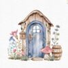 Fairy door clipart set