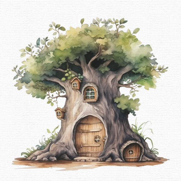 treehouse-clipart-set