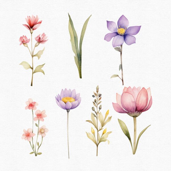 watercolor ai generated flowers