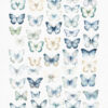 watercolor white and blue butterfly clipart set