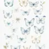 white butterflies clipart set