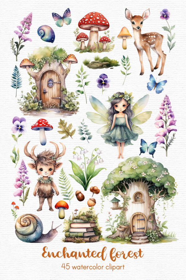 the fairy and the faun clipart