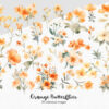orange flowers clipart