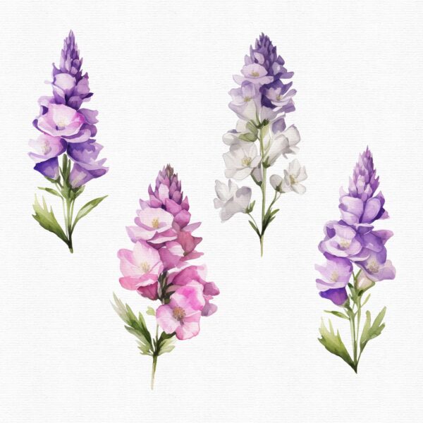 watercolor foxgloves created with ai