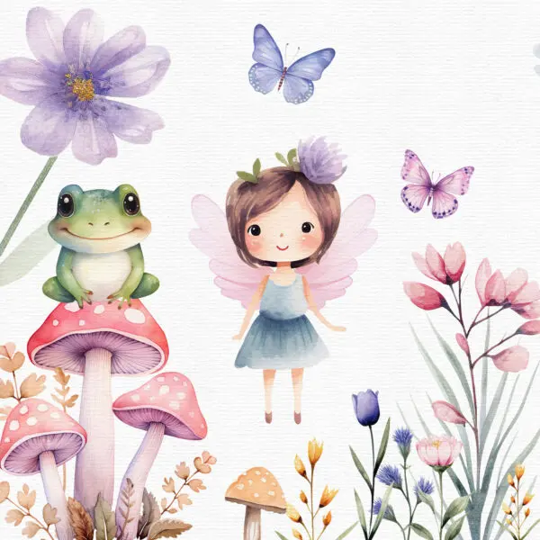 Fairy and Butterflies Clipart - Image 13