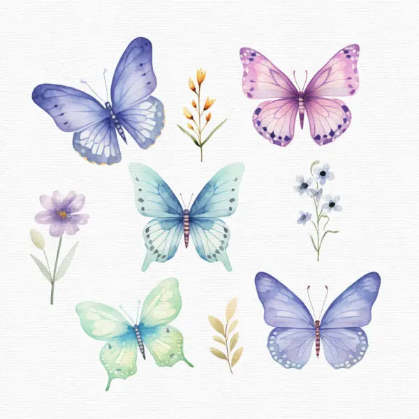 Fairy and Butterflies Clipart - Image 8