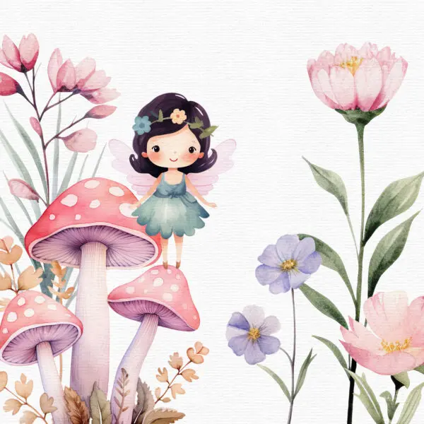 Fairy and Butterflies Clipart - Image 6