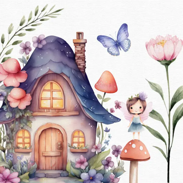 Fairy and Butterflies Clipart - Image 5