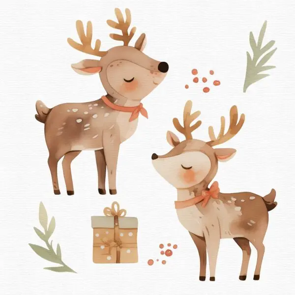 Watercolor Christmas Fairy Clipart – Festive Fantasy PNG - Image 7