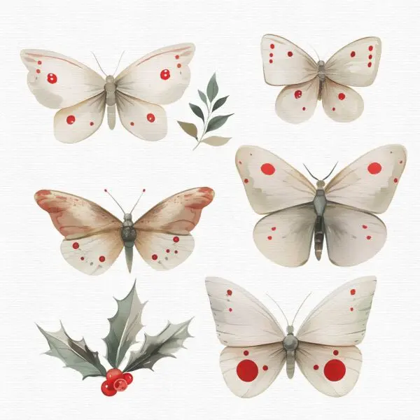 Watercolor Christmas Fairy Clipart – Festive Fantasy PNG - Image 6