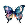 Blue butterfly clipart PNG with transparent background