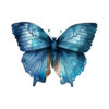 Blue butterfly clipart PNG with transparent background