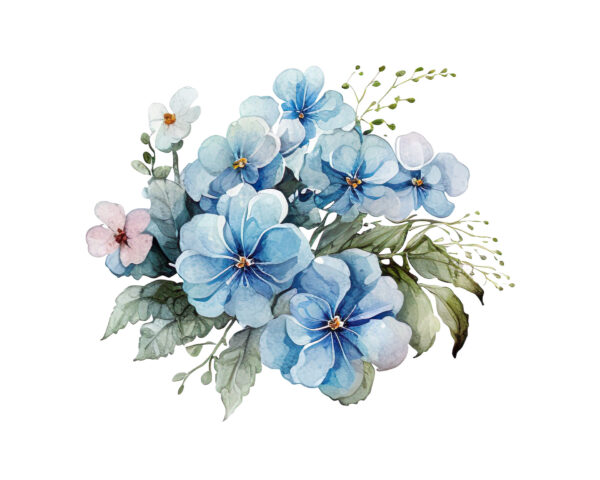 Flowers and butterfly clipart set - Image 8