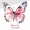 Pink Butterfly Clipart – Cute & Elegant PNG Set - Image 7