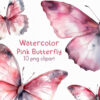 Pink Butterfly Clipart – Cute & Elegant PNG Set