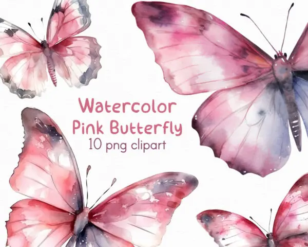 Pink Butterfly Clipart