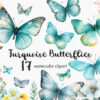 Blue butterfly PNG images for sublimation and scrapbooking