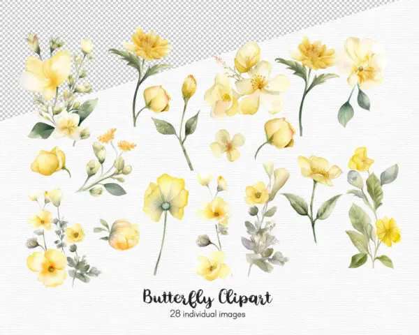 PNG yellow flowers for crafts