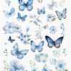 Blue Butterfly Clipart & Flower Clipart – 40 PNG - Image 5