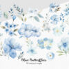 Blue Butterfly Clipart & Flower Clipart – 40 PNG - Image 3
