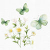 Green Butterfly Clipart, Flowers clipart, 40 png - Image 9