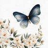 Gold and Blue Butterfly Clipart – PNG File - Image 10