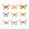 Gold and Blue Butterfly Clipart – PNG File - Image 7