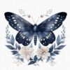 Vintage-style moth butterfly clipart for creative projects