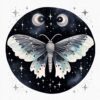 Vintage-style moth butterfly clipart for creative projects