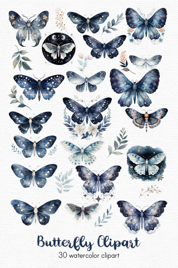 Butterfly clipart, moth butterfly - Image 3