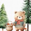 Teddy Bear Christmas Clipart – Cute Holiday PNG Set - Image 8