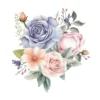 Watercolor Floral Arrangements Clipart – JPG Flowers Set - Image 10
